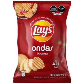 Snack PAPAS LAYS ONDAS PICANTE BOLSAZA 70g