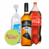 Combo Ron Cartavio Black 1L + Coca Cola 2.5L + Hielo 900g