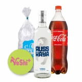 Combo Vodka RUSSKAYA NEUTRO750mL+ COCA COLA 1.5 L + Hielo 900g