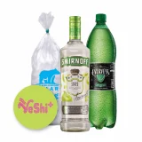 Combo Vodka SMIRNOFF APPLE 700mL + EVERVESS 1.5L + Hielo 900g