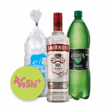 Combo Vodka SMIRNOFF RED 750mL + EVERVESS 1.5L + Hielo 900g