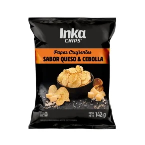 Snack INKA CHIPS PAPAS CRUJIENTES QUESO Y CEBOLLA 142g